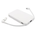 Power bank 5000 mAh ze zintegrowanymi kablami, adapter w komplecie | Presley Power bank 5000 mAh ze zintegrowanymi kablami, adapter w komplecie | Presley