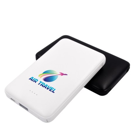 Power bank 5000 mAh ze zintegrowanymi kablami, adapter w komplecie | Presley Power bank 5000 mAh ze zintegrowanymi kablami, adapter w komplecie | Presley