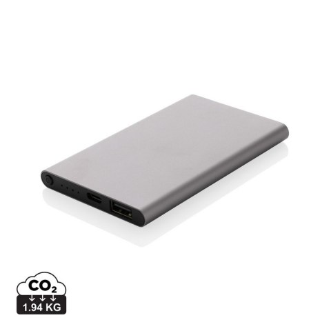 Power bank 4000 mAh z aluminium z recyklingu Power bank 4000 mAh z aluminium z recyklingu