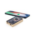 Magnetyczny bezprzewodowy bambusowy power bank 5000 mAh, ładowarka bezprzewodowa 15W Magnetyczny bezprzewodowy bambusowy power bank 5000 mAh, ładowarka bezprzewodowa 15W