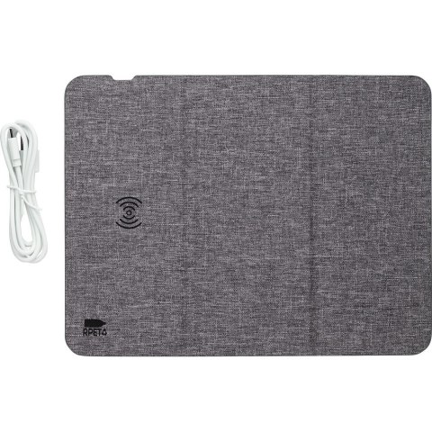 Podkładka pod mysz RPET, ładowarka bezprzewodowa 10W Podkładka pod mysz RPET, ładowarka bezprzewodowa 10W