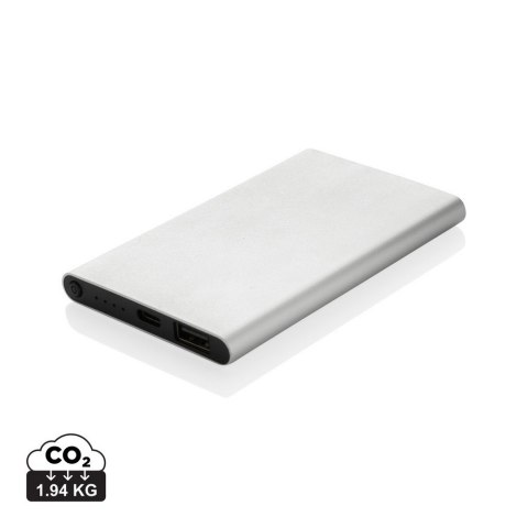 Power bank 4000 mAh z aluminium z recyklingu Power bank 4000 mAh z aluminium z recyklingu