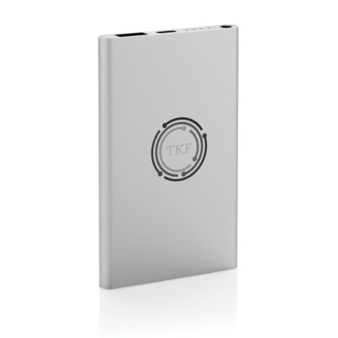 Power bank 4000 mAh z aluminium z recyklingu Power bank 4000 mAh z aluminium z recyklingu