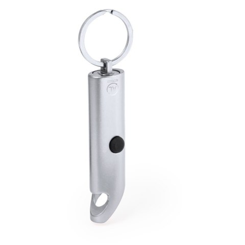 Brelok do kluczy z aluminium z recyklingu, otwieracz do butelek, lampka LED Brelok do kluczy z aluminium z recyklingu, otwieracz do butelek, lampka LED