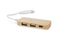 Rozdzielacz bambusowy HUB USB z wymienną wtyczką - RIVO Rozdzielacz bambusowy HUB USB z wymienną wtyczką - RIVO