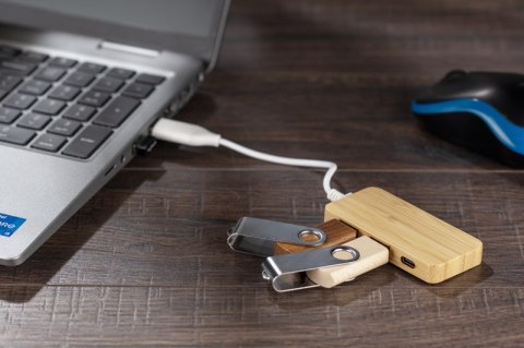 Rozdzielacz bambusowy HUB USB z wymienną wtyczką - RIVO Rozdzielacz bambusowy HUB USB z wymienną wtyczką - RIVO