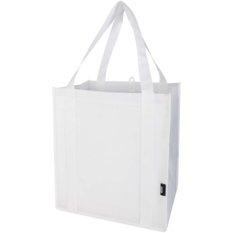Liberty torba na zakupy z twardym dnem o pojemności 29 l wykonana z włókniny z recyklingu z certyfikatem GRS biały Liberty torba na zakupy z twardym dnem o pojemności 29 l wykonana z włókniny z recyklingu z certyfikatem GRS biały