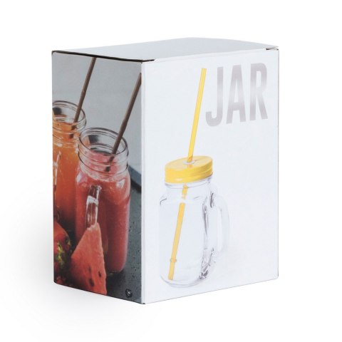 Słoik do picia 500 ml ze słomką Słoik do picia 500 ml ze słomką