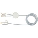 Alasia kabel do synchronizacji danych i szybkiego ładowania 5 w 1 27 W o długości 150 cm z tworzyw sztucznych i alumin