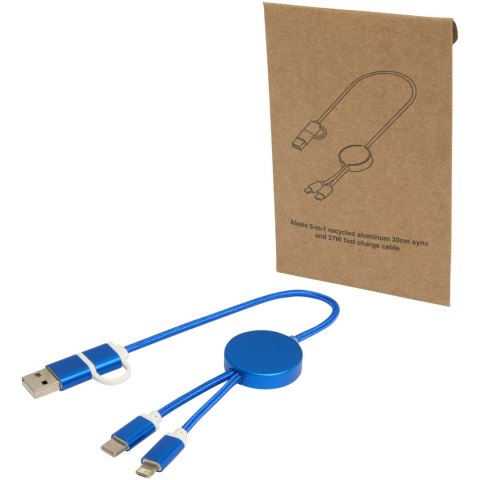 Alasia kabel do synchronizacji danych i szybkiego ładowania 5 w 1 27 W o długości 30 cm z tworzyw sztucznych i alumini Alasia kabel do synchronizacji danych i szybkiego ładowania 5 w 1 27 W o długości 30 cm z tworzyw sztucznych i alumini