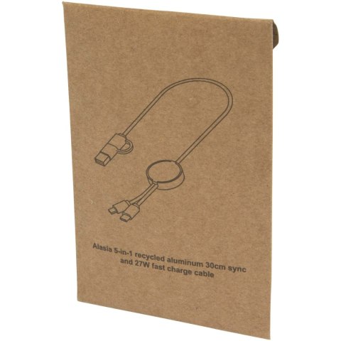 Alasia kabel do synchronizacji danych i szybkiego ładowania 5 w 1 27 W o długości 30 cm z tworzyw sztucznych i alumini Alasia kabel do synchronizacji danych i szybkiego ładowania 5 w 1 27 W o długości 30 cm z tworzyw sztucznych i alumini