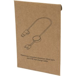Alasia kabel do synchronizacji danych i szybkiego ładowania 5 w 1 27 W o długości 30 cm z tworzyw sztucznych i alumini