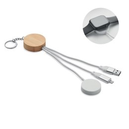 Brelok z kablem 4 w 1 60W biały