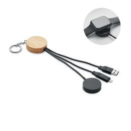 Brelok z kablem 4 w 1 60W czarny