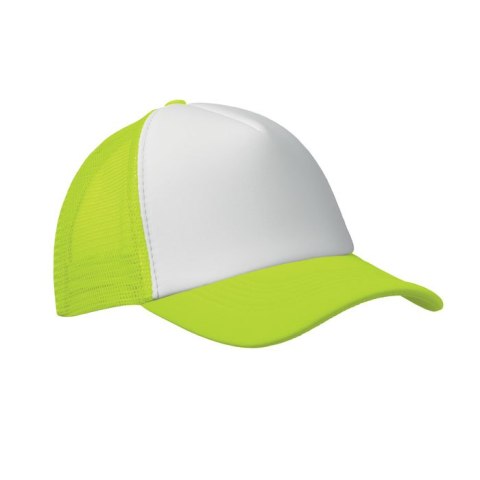 Czapka -bejsbolówka biały/neonowy żółty