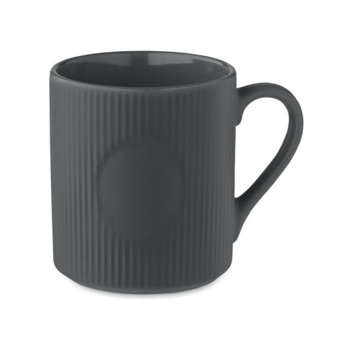 Kubek ceramiczny w prążki 340 m kamienny szary Kubek ceramiczny w prążki 340 m kamienny szary