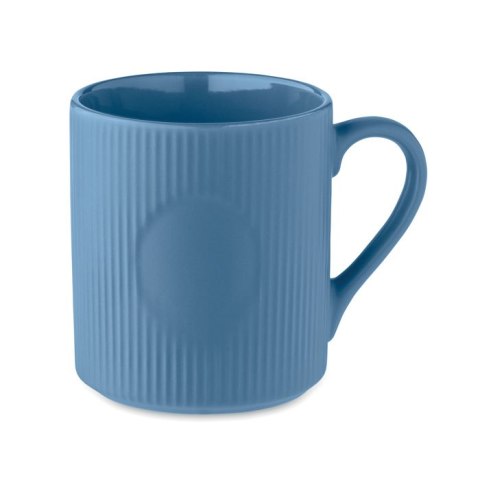 Kubek ceramiczny w prążki 340 m niebieski Kubek ceramiczny w prążki 340 m niebieski