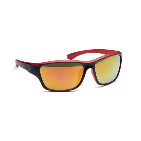 Lustrzane sportowe okulary prze czerwony Lustrzane sportowe okulary prze czerwony