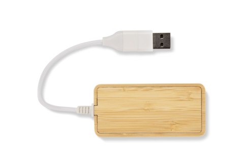 Rozdzielacz bambusowy HUB USB z wymienną wtyczką - RIVO Rozdzielacz bambusowy HUB USB z wymienną wtyczką - RIVO