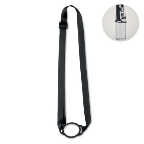 Smycz z uchwytem na kubek 6 cm czarny Smycz z uchwytem na kubek 6 cm czarny