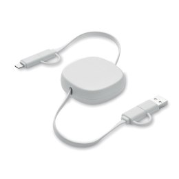 Zwijany kabel ładujący o mocy 6 biały