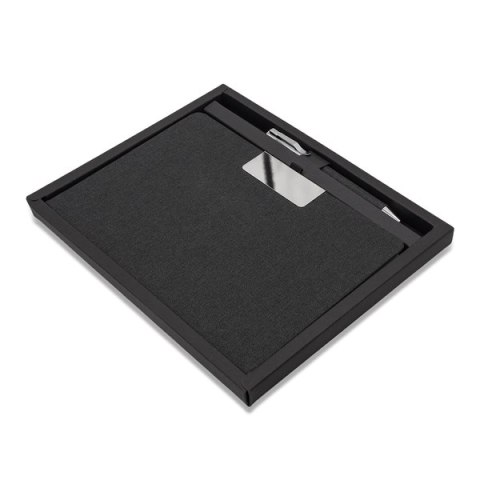 Notes z długopisem w pudełku Plata, czarny Notes z długopisem w pudełku Plata, czarny