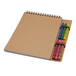 Doodle notatnik spiralny A5 z miękką okładką i zestaw kredek świecowych piasek pustyni