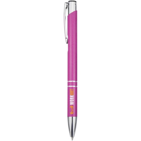 Moneta długopis z aluminium z recyklingu magenta Moneta długopis z aluminium z recyklingu magenta