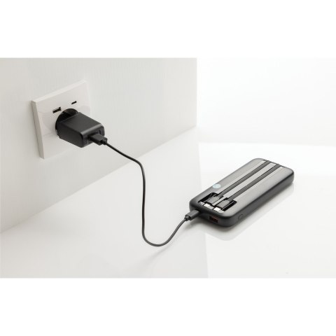 Power bank 10000 mAh ze zintegrowanymi kablami Turbopack Power bank 10000 mAh ze zintegrowanymi kablami Turbopack