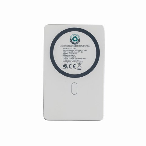 Power bank 5000 mAh, ładowarka bezprzewodowa 5W Orion Power bank 5000 mAh, ładowarka bezprzewodowa 5W Orion