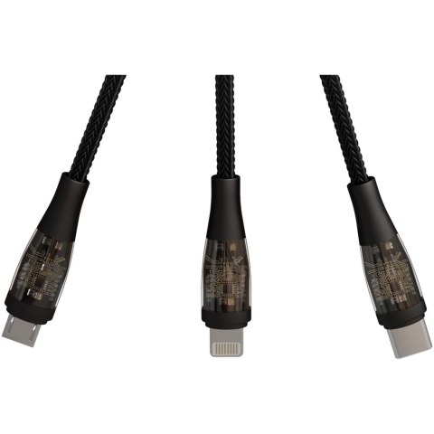 SCX.design C50 kabel szybkiego ładowania 5 w 1 o mocy 100 W/5 A z wyświetlaczem cyfrowym czarny SCX.design C50 kabel szybkiego ładowania 5 w 1 o mocy 100 W/5 A z wyświetlaczem cyfrowym czarny