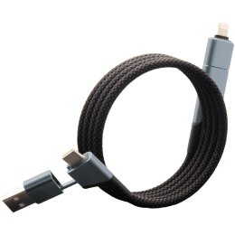 SCX.design C52 magnetyczny kabel do ultraszybkiego ładowania 4-w-1 o mocy 100 W z tworzywa sztucznego rPET gun metal
