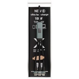 SCX.design C53 kabel do ultraszybkiego ładowania 5 w 1 o mocy 100 W z tworzywa sztucznego rPET gun metal