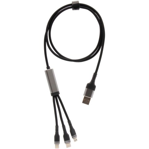 SCX.design C53 kabel do ultraszybkiego ładowania 5 w 1 o mocy 100 W z tworzywa sztucznego rPET gun metal SCX.design C53 kabel do ultraszybkiego ładowania 5 w 1 o mocy 100 W z tworzywa sztucznego rPET gun metal