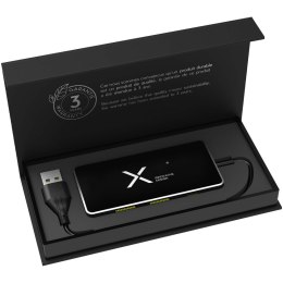 SCX.design H20 koncentrator USB 8 w 1 z podwójnym wejściem i 6 portami czarny