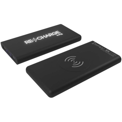 SCX.design P40 podświetlany bezprzewodowy powerbank 10 000 mAh czarny SCX.design P40 podświetlany bezprzewodowy powerbank 10 000 mAh czarny