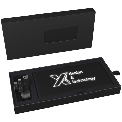 Solarny podświetlany powerbank SCX.design P30 czarny