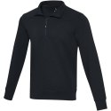 Tin sweter unisex Aware™ z materiałów z recyklingu z zamkiem błyskawicznym na 1/4 długości granatowy (37546551)