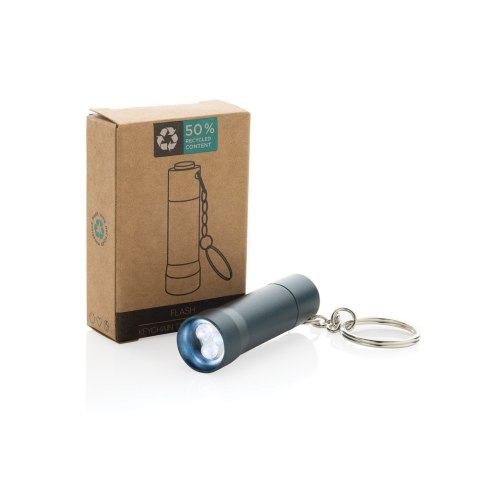 Brelok do kluczy z aluminium z recyklingu, latarka Flash Brelok do kluczy z aluminium z recyklingu, latarka Flash