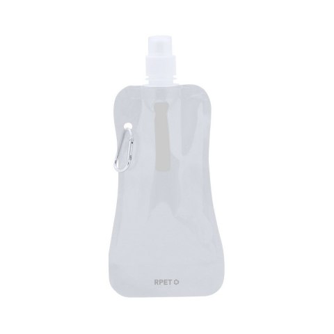 Składany bidon 400 ml z karabińczykiem z RPET Składany bidon 400 ml z karabińczykiem z RPET