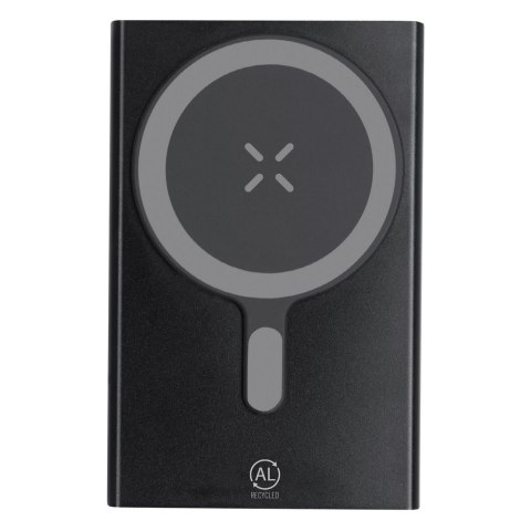 Magnetyczny bezprzewodowy power bank 5000 mAh z aluminium z recyklingu, ładowarka bezprzewodowa 15W Magnetyczny bezprzewodowy power bank 5000 mAh z aluminium z recyklingu, ładowarka bezprzewodowa 15W