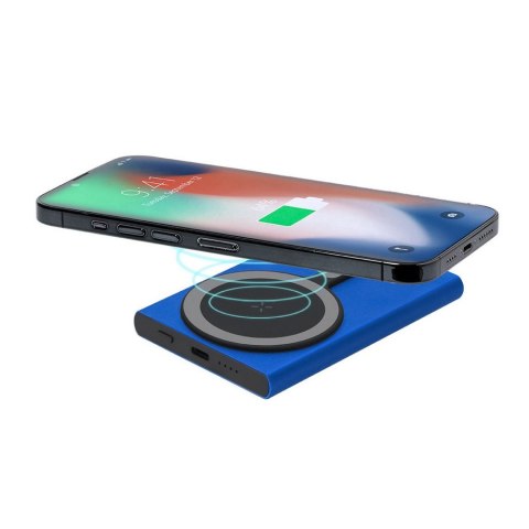 Magnetyczny bezprzewodowy power bank 5000 mAh z aluminium z recyklingu, ładowarka bezprzewodowa 15W Magnetyczny bezprzewodowy power bank 5000 mAh z aluminium z recyklingu, ładowarka bezprzewodowa 15W