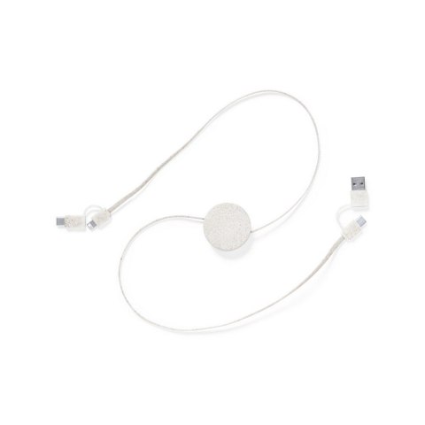 Zwijany kabel do ładowania i synchronizacji ze słomy pszenicznej Zwijany kabel do ładowania i synchronizacji ze słomy pszenicznej