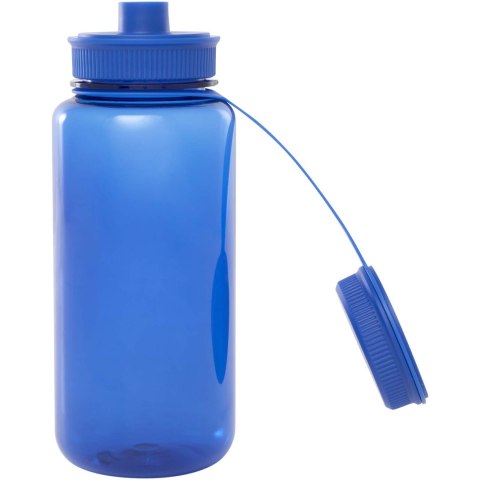 Butelka sportowa Ryder z materiału RPET, z certyfikatem RCS, o pojemności 900 ml, z wielofunkcyjną zakrętką błękit kró Butelka sportowa Ryder z materiału RPET, z certyfikatem RCS, o pojemności 900 ml, z wielofunkcyjną zakrętką błękit kró