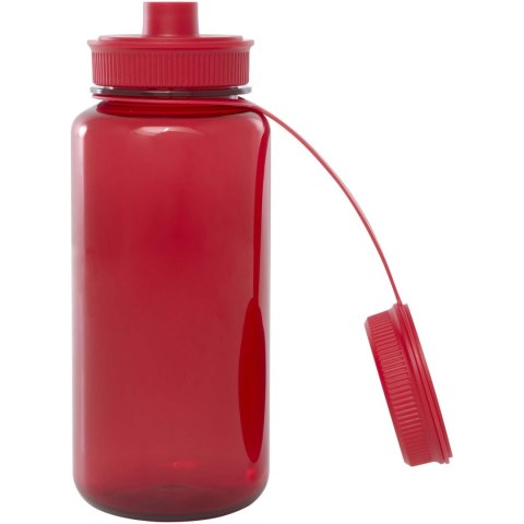 Butelka sportowa Ryder z materiału RPET, z certyfikatem RCS, o pojemności 900 ml, z wielofunkcyjną zakrętką czerwony Butelka sportowa Ryder z materiału RPET, z certyfikatem RCS, o pojemności 900 ml, z wielofunkcyjną zakrętką czerwony