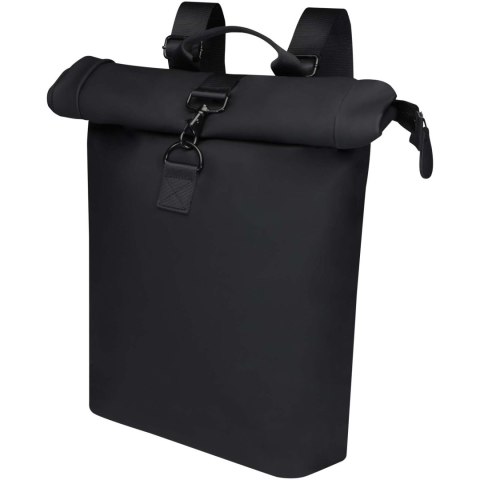 Plecak na laptopa 15,6" Turner z materiałów recyklingowanych GRS, o pojemności 12 l, ze zwijaną klapą czarny Plecak na laptopa 15,6" Turner z materiałów recyklingowanych GRS, o pojemności 12 l, ze zwijaną klapą czarny