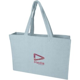 Torba plażowa Siam z materiału frotte z recyklingu GRS, o pojemności 13 l cloud blue
