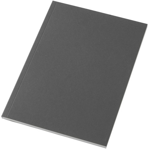 Notatnik A5 Novella Austen z miękką okładką z materiału z recyklingu, 50 kartek ciemnografitowy Notatnik A5 Novella Austen z miękką okładką z materiału z recyklingu, 50 kartek ciemnografitowy