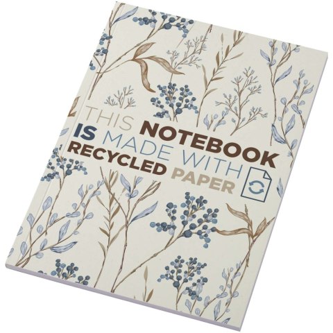 Notatnik A5 Novella Austen z miękką okładką z materiału z recyklingu, 50 kartek kość słoniowa Notatnik A5 Novella Austen z miękką okładką z materiału z recyklingu, 50 kartek kość słoniowa