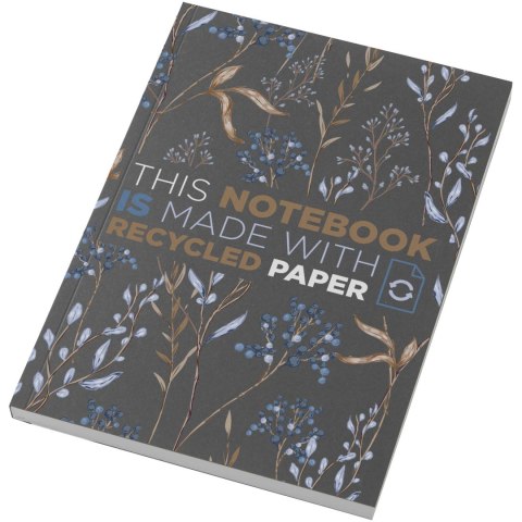 Notatnik A5 Novella Austen z miękkiej okładki z recyklingu, 100 kartek ciemnografitowy Notatnik A5 Novella Austen z miękkiej okładki z recyklingu, 100 kartek ciemnografitowy